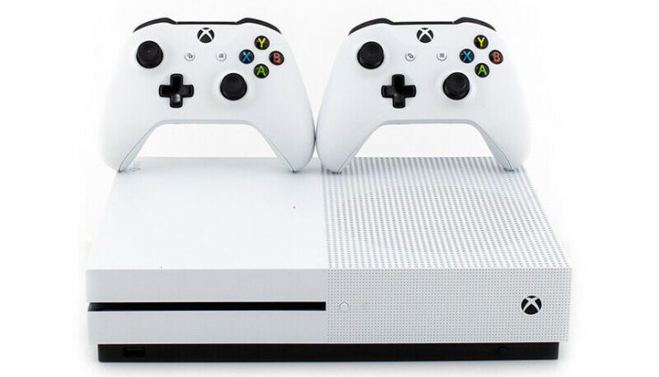 Microsoft Xbox One S White Console 1TB HDD Two Controller Bundle 234-00803
