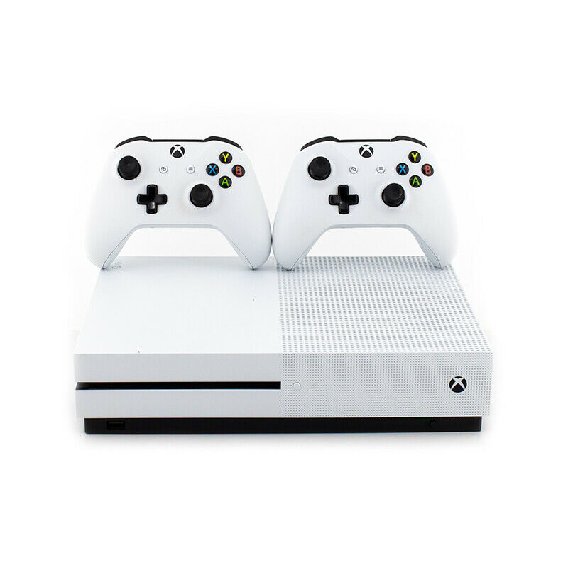 Microsoft Xbox One S White Console 1TB HDD Two Controller Bundle 234
