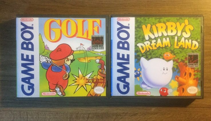 Kirby’s Dream Land & Golf for Gameboy –  Lot of two Video games for gameboy