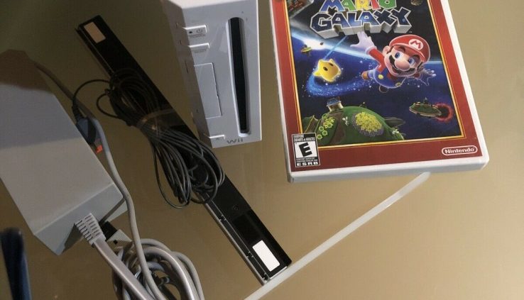Nintendo Wii White Console With Mario Galaxy Sport!!!! TESTED!!!!