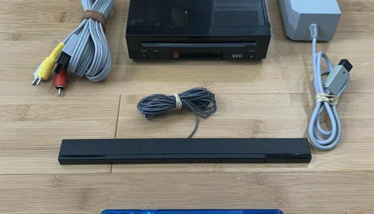 Nintendo Wii Shadowy Blueprint Console Bundle RVL-101 w/ Cords Far flung – Ships Expeditiously