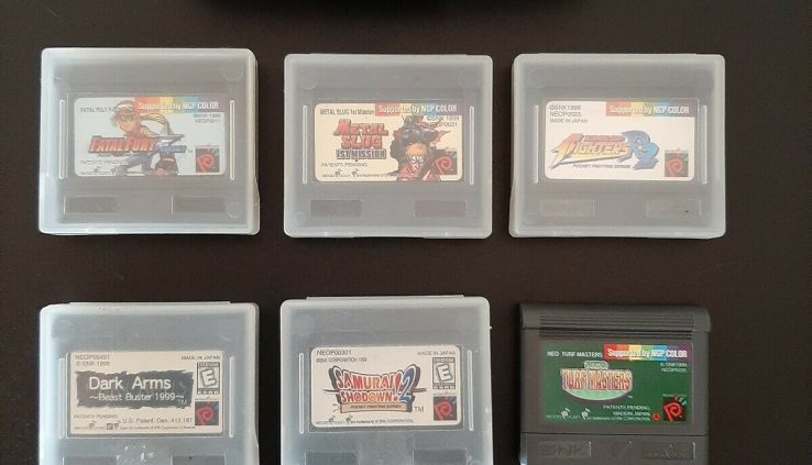 Neo Geo Pocket Coloration w/ 7 Video games –  Attach Battery Required – Be taught Description