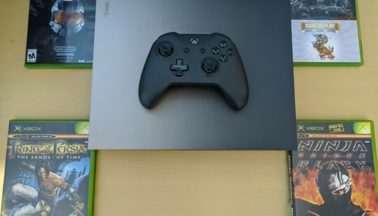 Microsoft Xbox One X 1TB Gold Bustle Particular Edition Console Bundle MINT