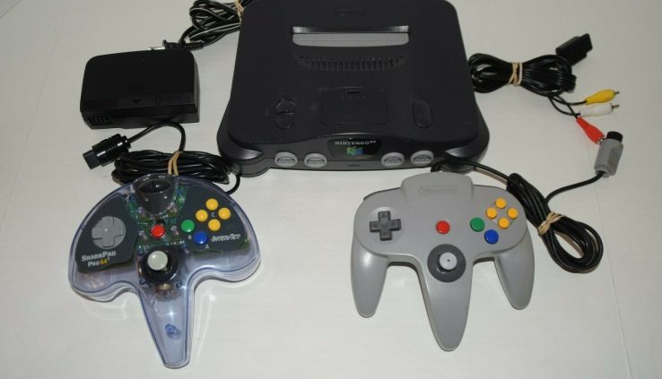 Nintendo 64 N64 Machine Bundle With 2 Controllers Strength & AV Cord TESTED