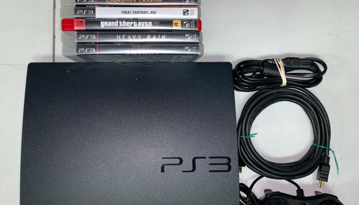 Sony PlayStation 3 PS3 120 GB Slim Bundle 10 Games Call of Obligation Fantastic Theft Auto