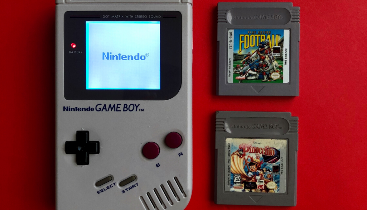 Fashioned Nintendo Gameboy DMG-01 w Backlight & Bivert Mod + 2 GB Games