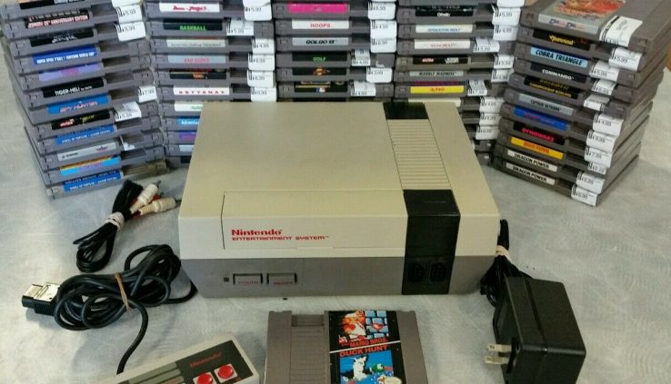 Nintendo NES Machine Traditional Console NEW 72 Pin Place aside in Tall Mario and games