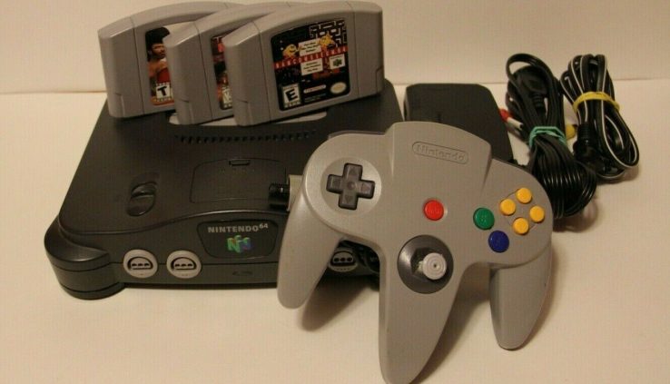 Nintendo 64 Console N64 NUS-001 Bundle Lot w/ 3 Video Video games Namco Ready 2 Rumble