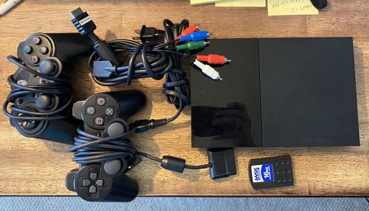 Sony PS2 Slim Ps2 Console SCPH-90001 2 Controller 2 Recreation Bundle