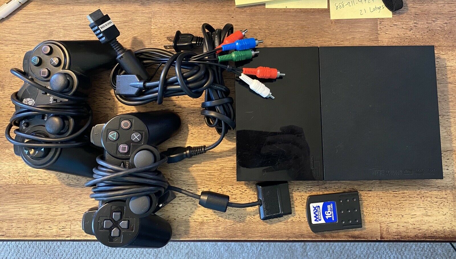 Sony PS2 Slim Ps2 Console SCPH90001 2 Controller 2 Recreation Bundle