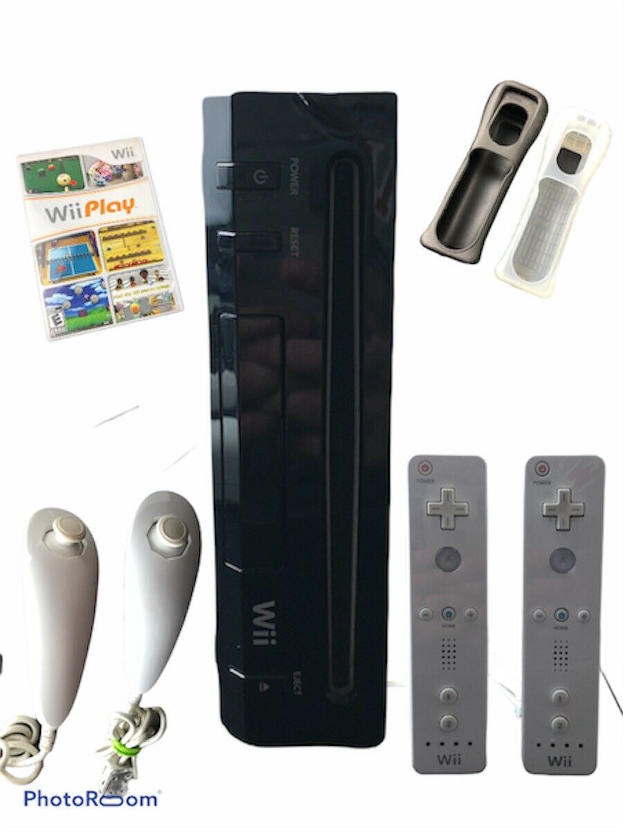 Wii Console Bundle RVL 101 With Sport, & Controllers Tested & Working