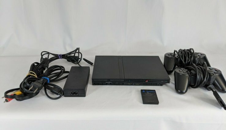 Sony PlayStation 2 PS2 Slim Console System Controllers COMPLETE No Games