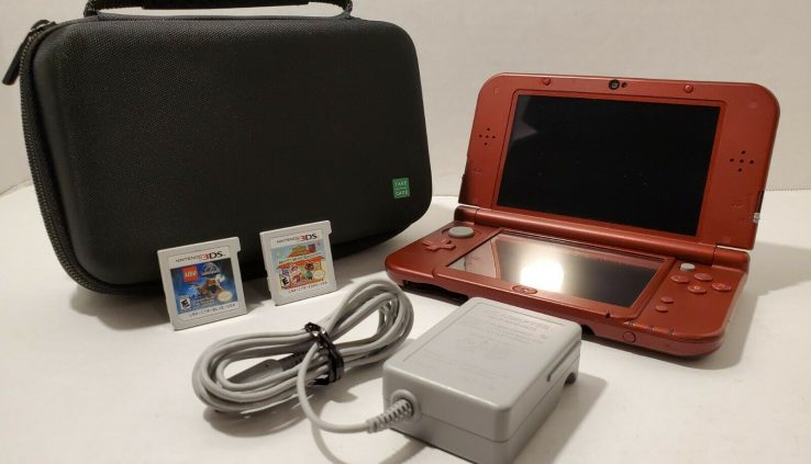 USED Nintendo 3DS XL RED C-Stick Mannequin TESTED WORKING LOOK! READ!