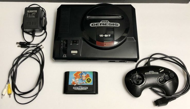 Sega Genesis Model 1 Console MK-1601 Total, w/ Sonic 2