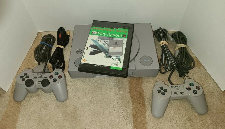 Sony PlayStation 1 Console Gray, 2 Controllers, Hookups, and Final Anecdote VII