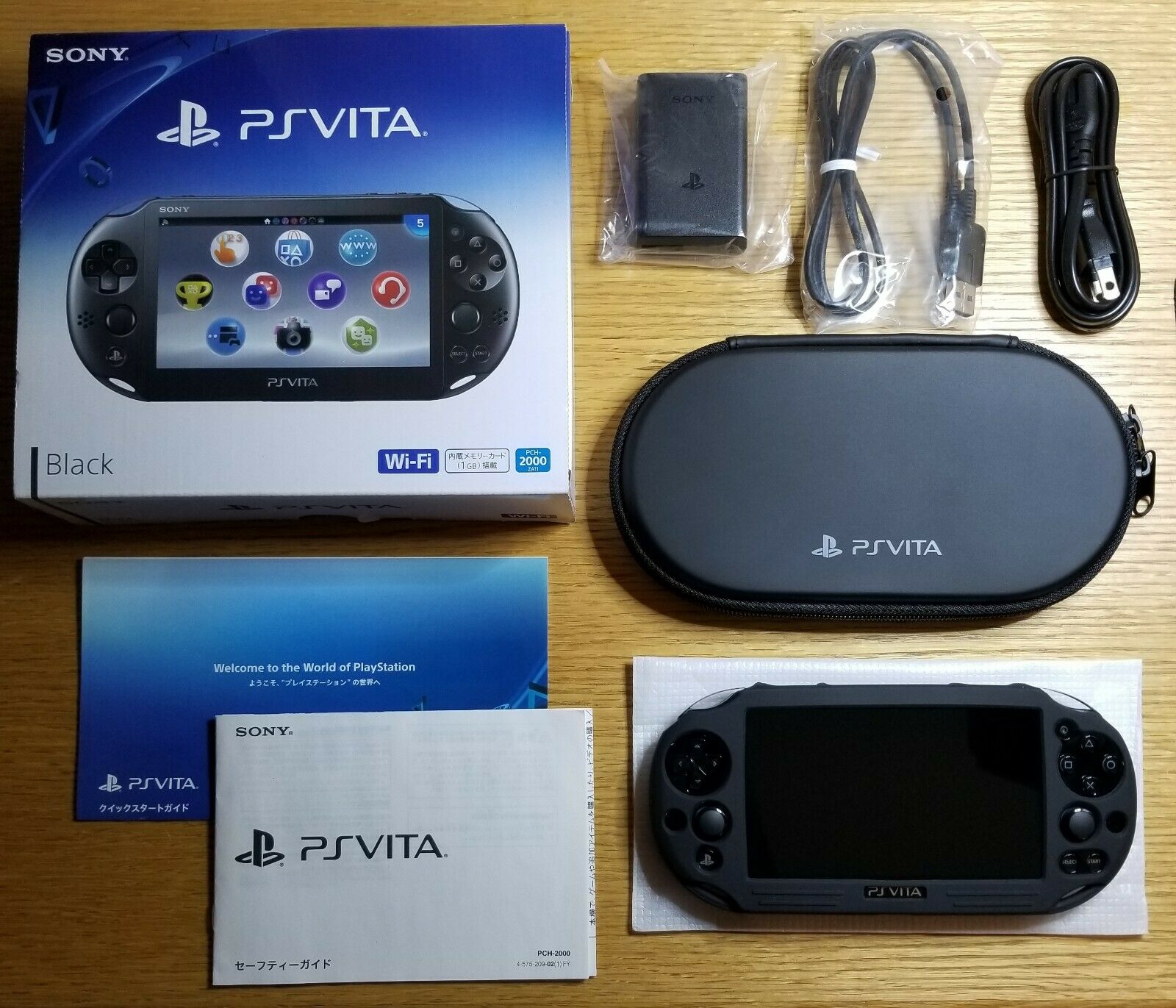 PlaystationVita 2000 PS Vita Slim BLACK + Extras *READ DESCRIPTION