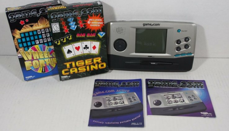 Tiger sport.com Handheld Console with two video games, Historic, Works, Moral Situation