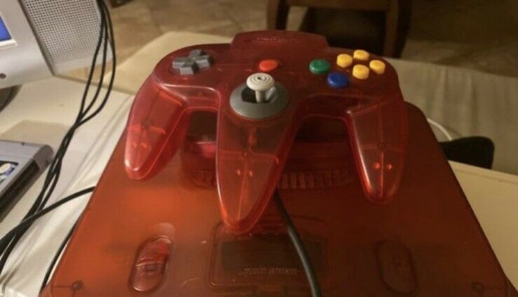 Nintendo 64 N64 Funtastic Watermelon Red Console With Controller Learn