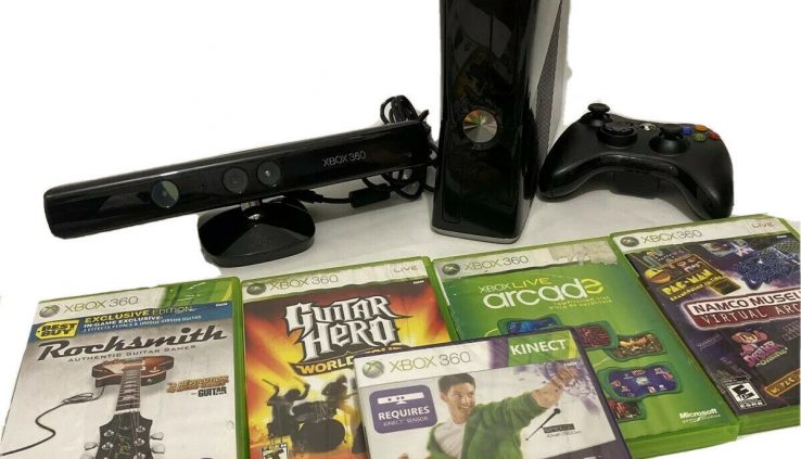 Microsoft Xbox 360 S Console With Kinect Bundle 5 Video games Controller