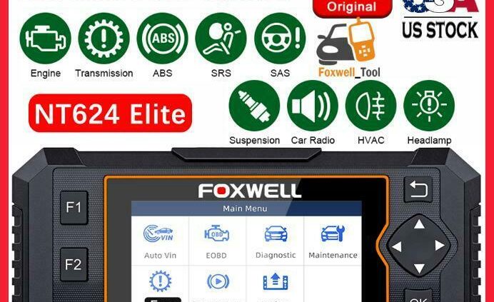 OBD2 Automobile Elephantine System Automobile Diagnostic Scanner  ABS Scan Tool FOXWELL NT624