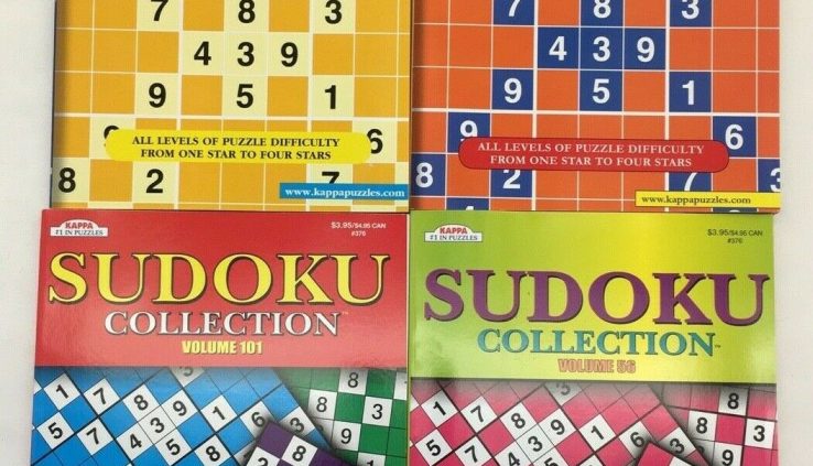 Sudoku Puzzles Stout Print Lot Of 4 Contemporary Books Free Shipping