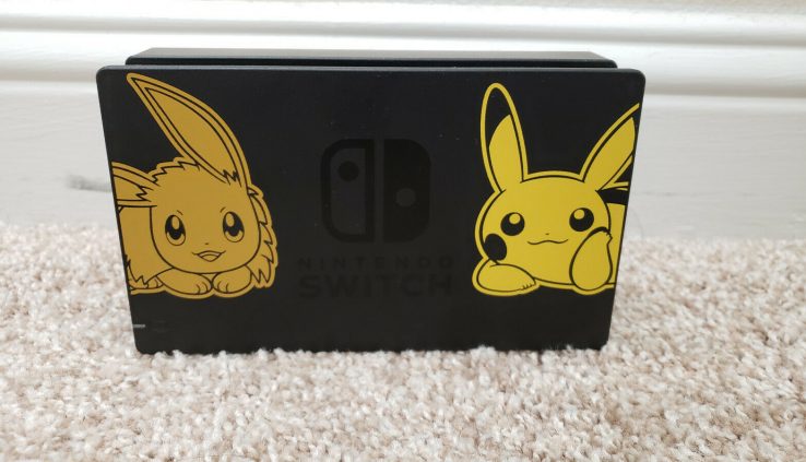 Genuine Nintendo Swap Dock Pokemon Let’s Bound Pikachu Eevee Particular Edition VG