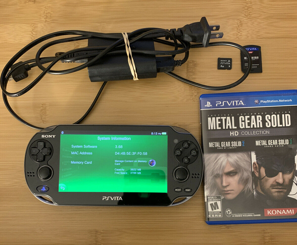 Sony PS Vita PCH1001 Shaded Firmware 3.68 with 4 GB Memory Card And