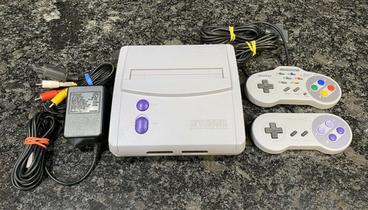 Extensive Nintendo Mini Jr SNES System Video Game Console