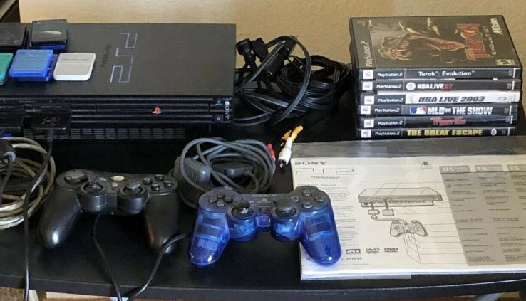 PS2 Console + 6 Video games