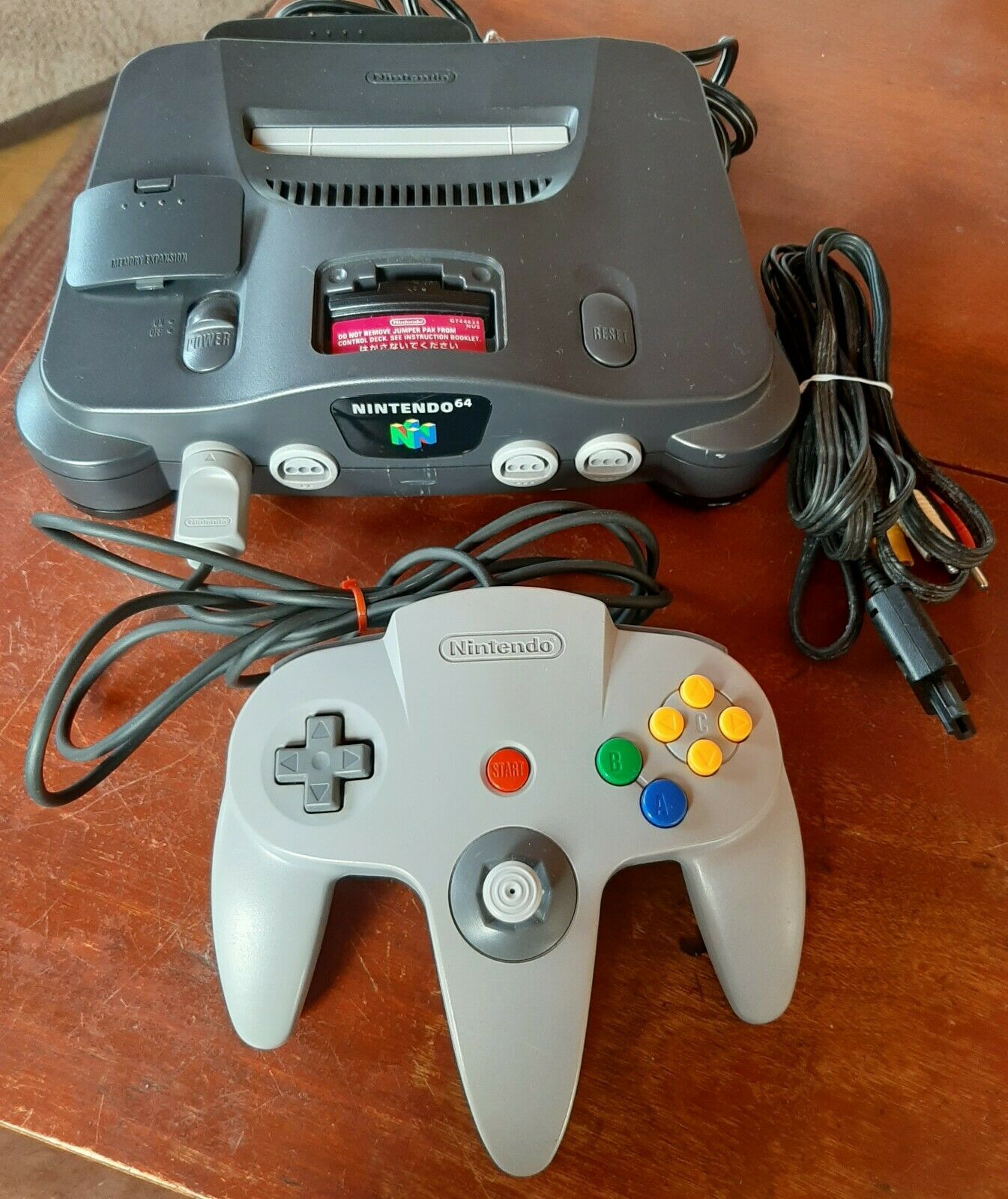 Nintendo 64 Machine N64 Console w/ OEM Controller Cables Tight Stick ...