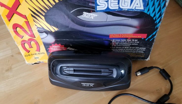 Sega 32x console with field and valuable particular person wars. Tested and dealing. Model 8400.