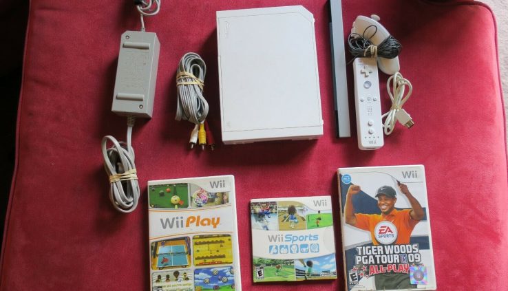 Wii Console with 3 Video games