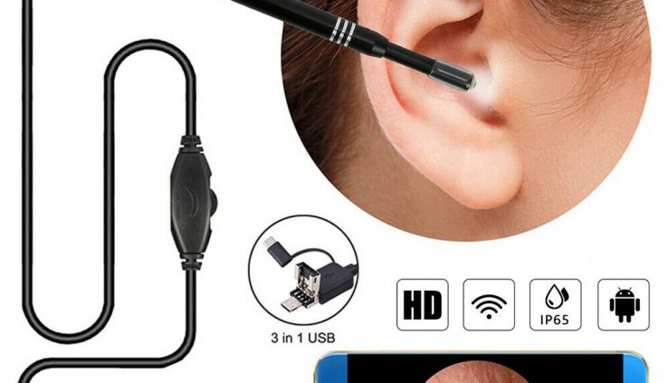 LED USB Ear Cleaning Endoscope HD Visible Ear Spoon Earpick With Mini Camera IP65