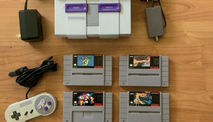 SUPER NINTENDO SNES CONSOLE COMES WITH 6 GAMES COMPLETE TESTED REFURBISHED