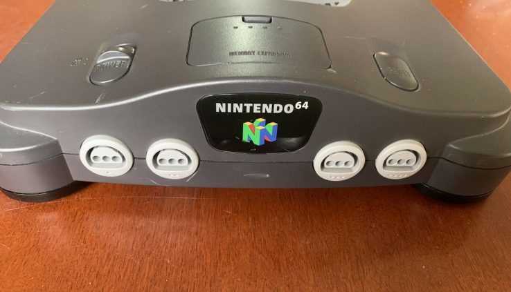Nintendo 64 Draw  W/ 2 Controllers- Red And Grey- FAST SHIPPING!