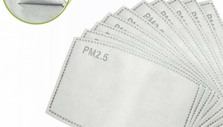 NEW PM2.5 Activated Carbon Replacement Filter for Face Cloak – 10 Filters