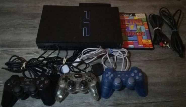Sony PlayStation 2 Slim Shadowy Console 3 Controllers Tested PS2