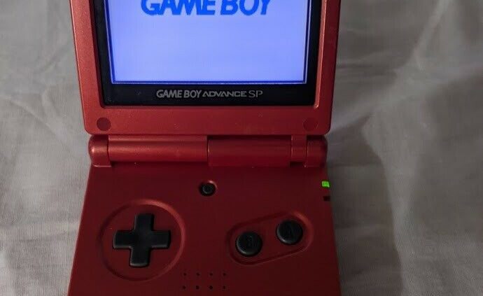 Normal Nintendo Game Boy Reach SP AGS-001 Flame Red *scratched* WORKING