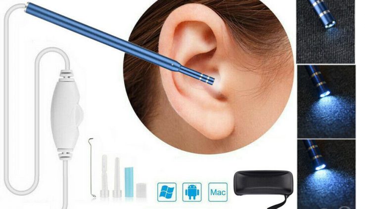 3IN1 LED USB Ear Cleansing Endoscope HD Visual Ear Spoon Earpick IP65 130W Pixel