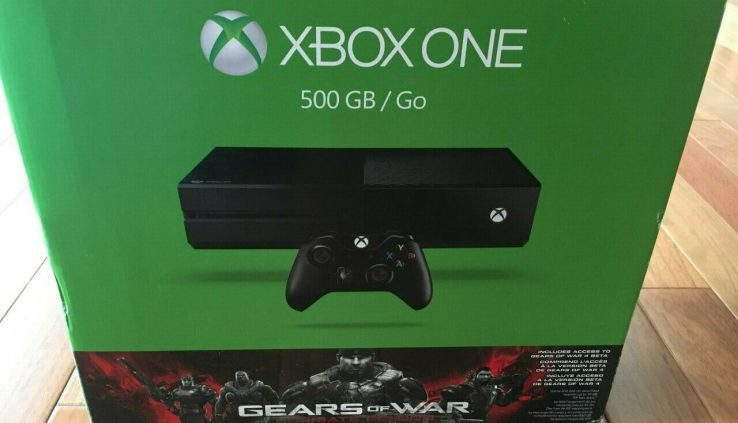 XBOX ONE X-BOX BLACK COMPLETE 500gb Console Arrangement W Hookups Wi-fi Controller