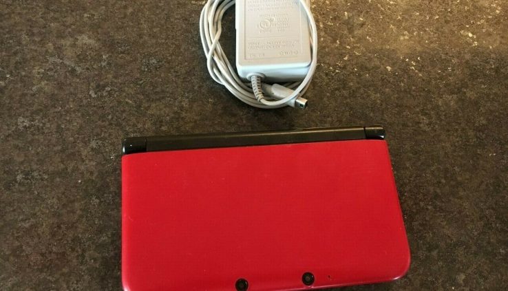 Nintendo 3DS XL Launch Model RED BLACK Handheld Blueprint CONSOLE NICE NES HQ