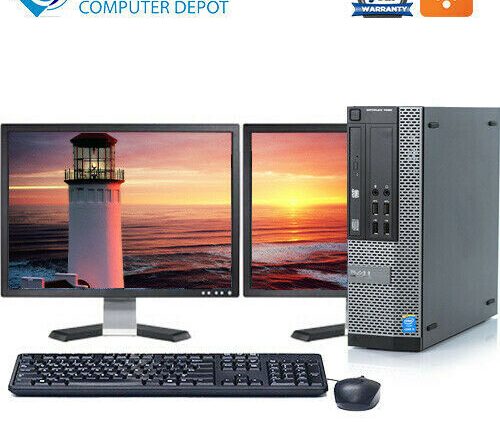 Dell Desktop Computers 🚩 Core i5 16GB 2TB HD 512GB SSD 🚩 Home windows 10 PC 22″ LCD