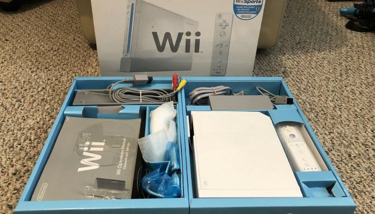 Nintendo Wii White Console Machine Total In Box Set aside RVL-001
