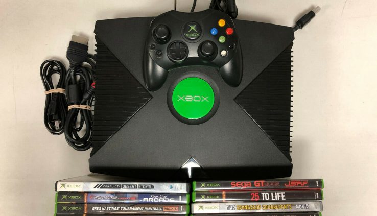 Microsoft Xbox Long-established Console Bundle with 1 Controller 10 Huge Video games Cords