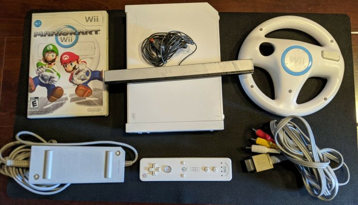 Nintendo Wii Mario Kart Console Bundle RVL-001 Neat Examined GameCube Gain minded