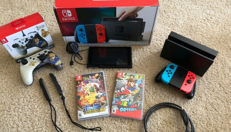 Nintendo Swap Console – Sad with Neon Blue and Neon Red Joy-Controller