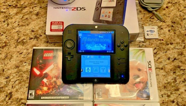 Nintendo 2DS Console – Electrical Blue – Involves 5 Video games and Jigglypuff Amibo!!!