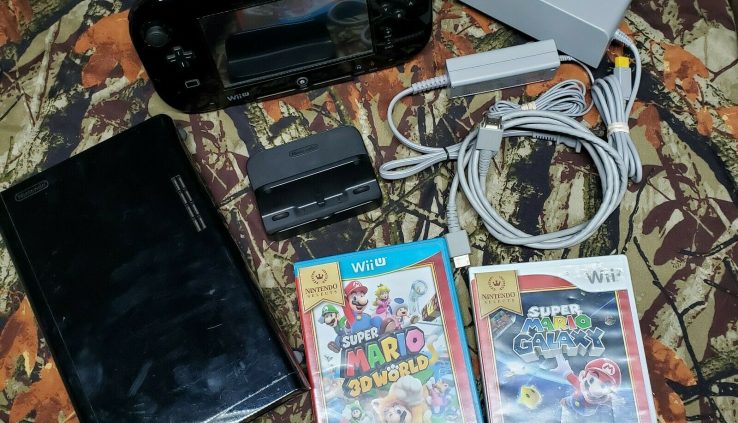 Nintendo Wii U 32GB Console Substantial Mario 3D World Substantial Mario Galaxy Bundle