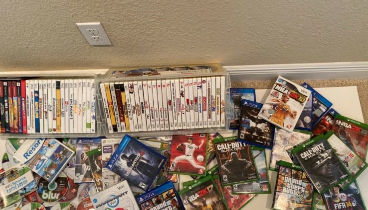 lot of video video games- purchase your salvage- Xbox One, 360, PS4, PS2, Wii, Over 90 video games!