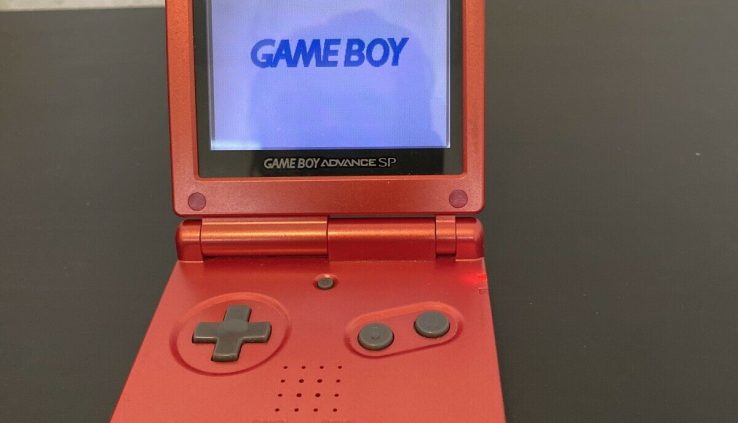 Nintendo Game Boy Advance SP Handheld Draw – Flame Red